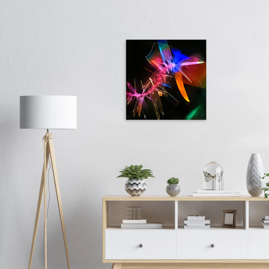 Benzoesäure als Mikrokristall-Wandbild auf Alu-Dibond