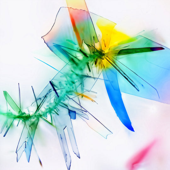 Mikrokristall-Bild mit Mikrokristall der Bentoesäure, einzigartiges bild aus dem WiooSTore