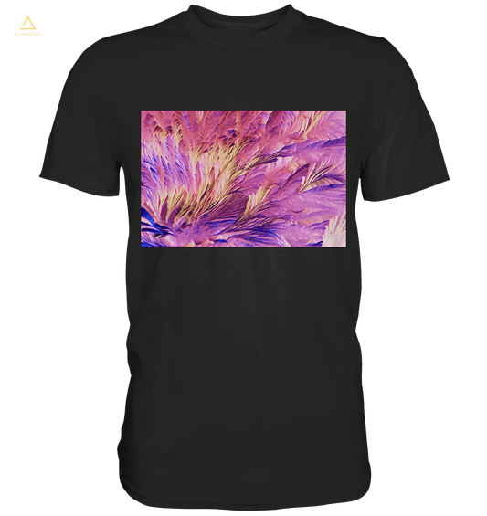 Mikrokristall Design Shirt mit Beta Alanin und L-Glutamin Design – echte Mikrofotografie