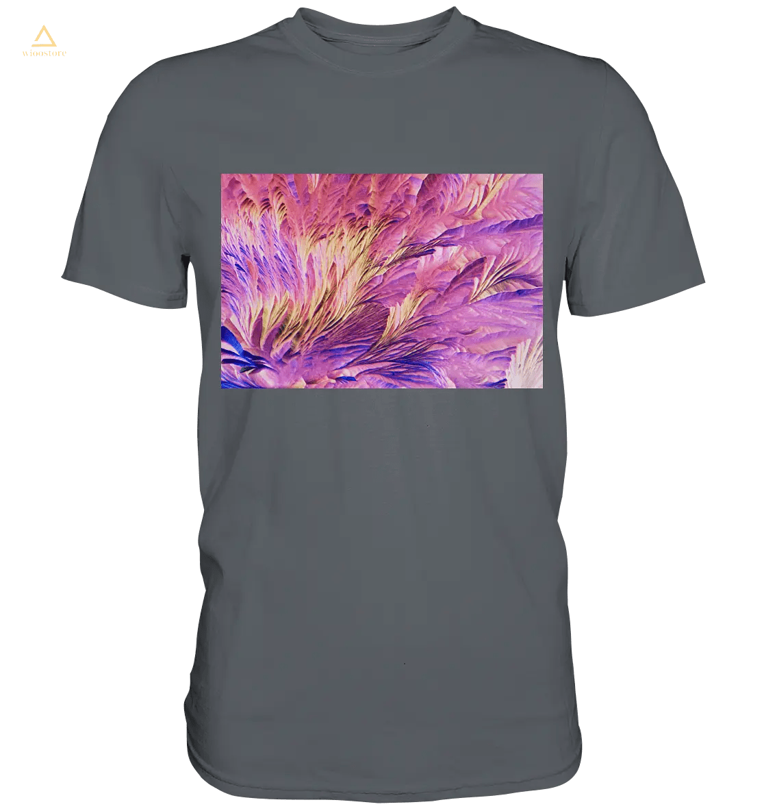 Mikrokristall Design Shirt mit Beta Alanin und L-Glutamin Design – echte Mikrofotografie