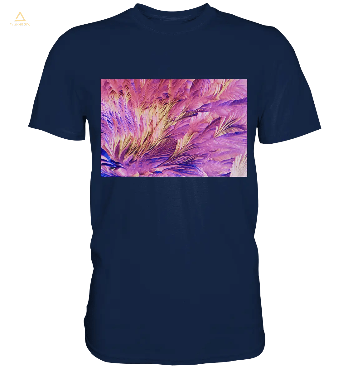 Mikrokristall Design Shirt mit Beta Alanin und L-Glutamin Design – echte Mikrofotografie