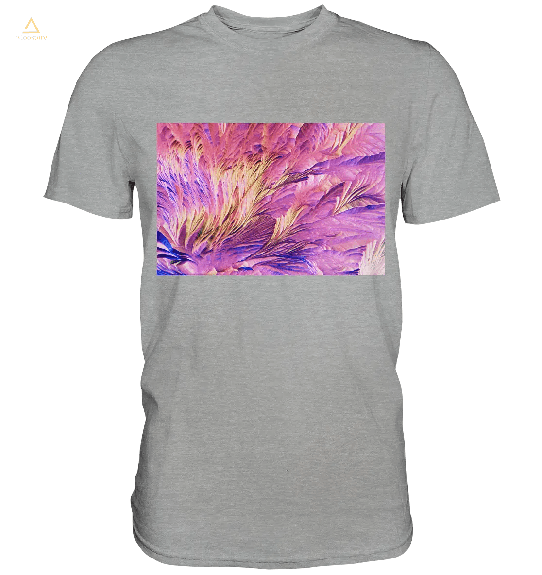 Mikrokristall Design Shirt mit Beta Alanin und L-Glutamin Design – echte Mikrofotografie