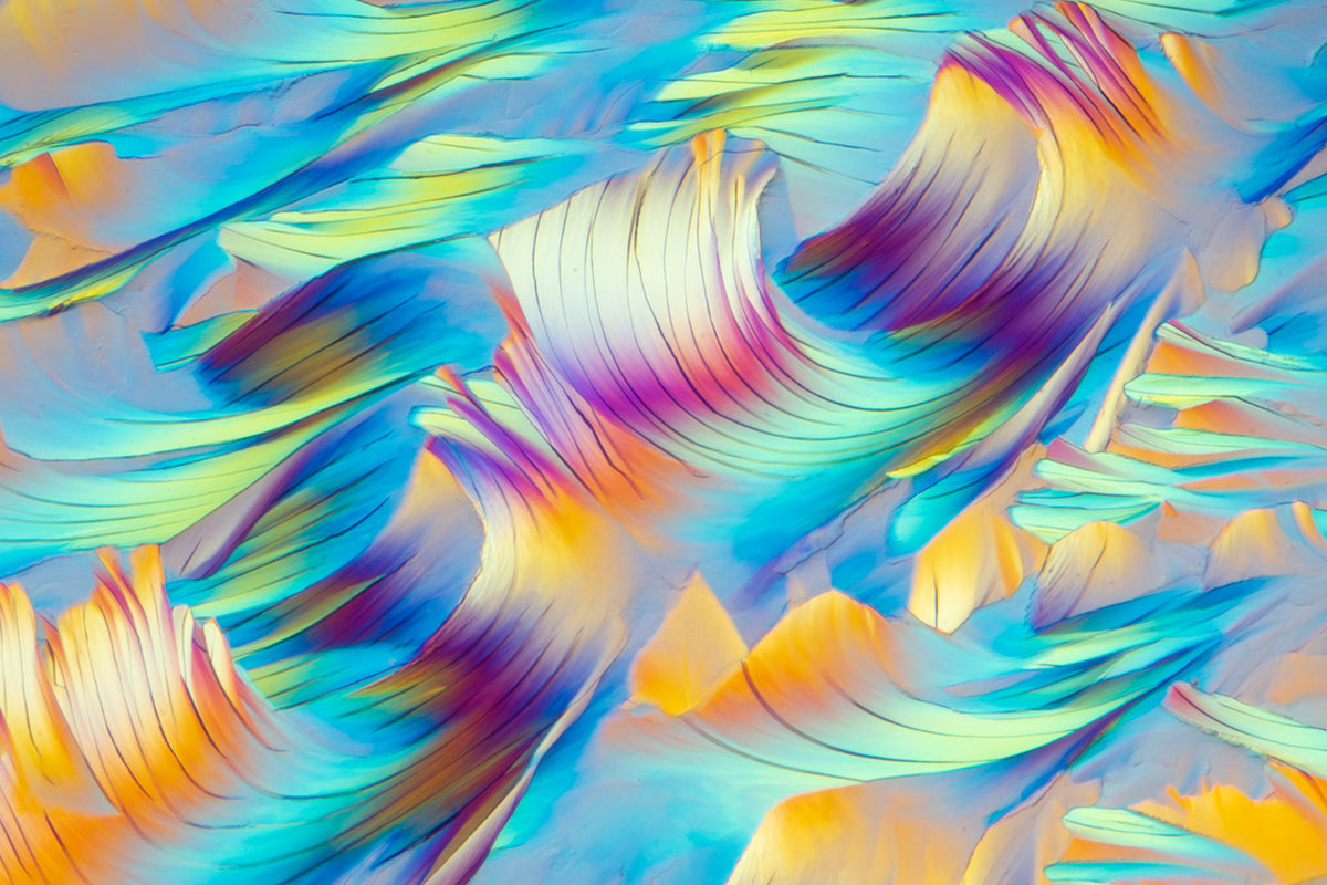 Microcrystal image showing microcrystals of beta-alanine and l-glutamine