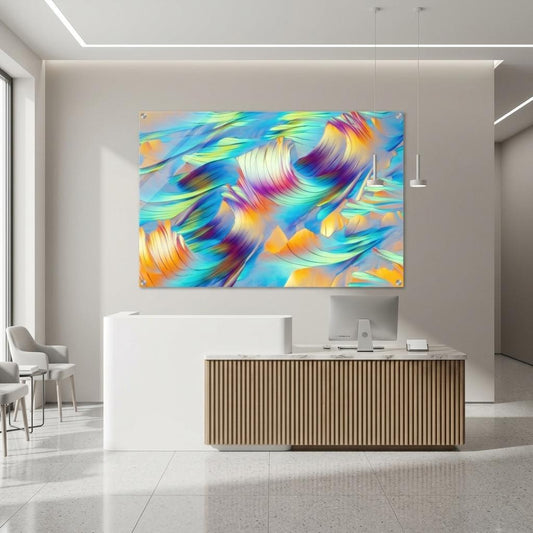 Beta-Alanin und L-Glutamin als Mikrokristall-Wandbild auf Acrylglas – Motiv 1