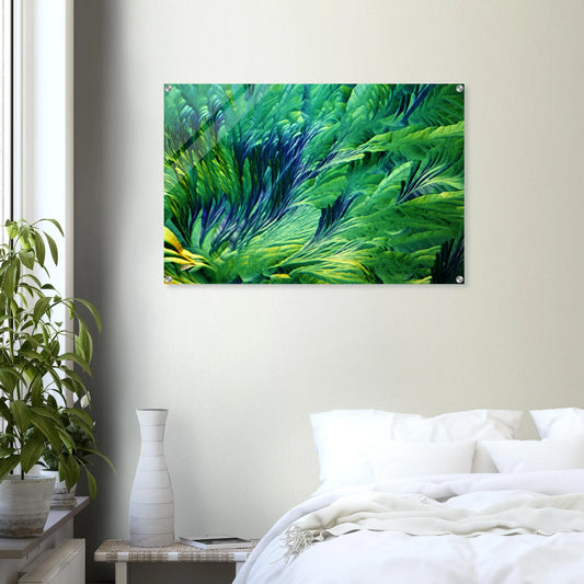 Beta-Alanin und L-Glutamin als Mikrokristall-Wandbild auf Acrylglas – Motiv 2