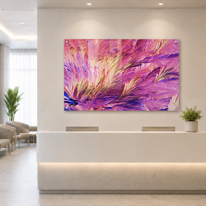 Beta-Alanin und L-Glutamin als Mikrokristall-Wandbild auf Acrylglas – Motiv 3