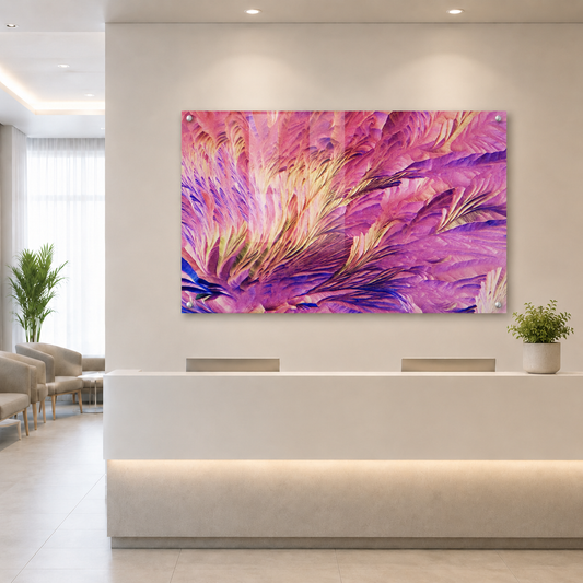 Beta-Alanin und L-Glutamin als Mikrokristall-Wandbild auf Acrylglas – Motiv 3