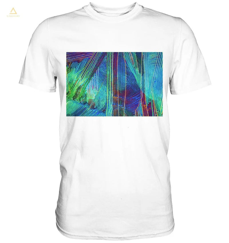 Microcrystal Design Shirt – Caesium chloride with copper sulfate in real microphotography