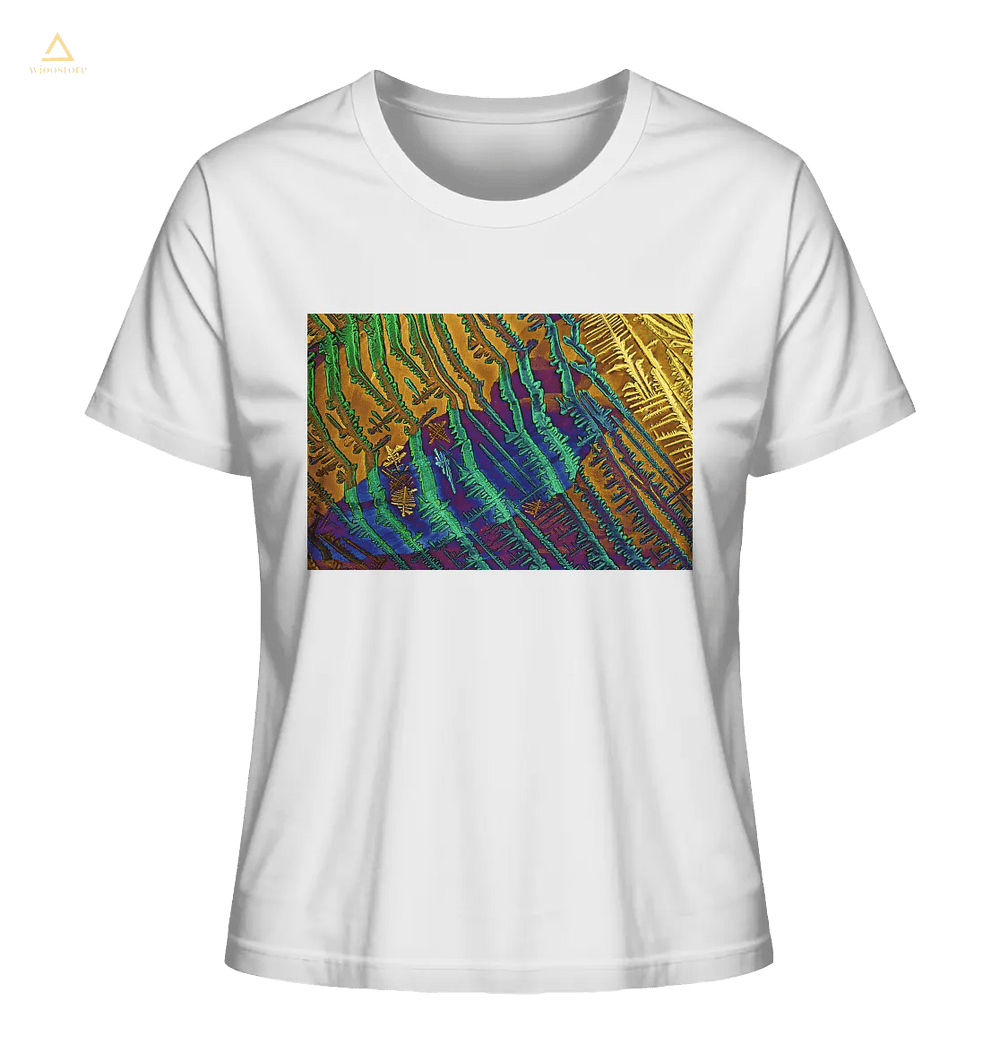 Mikrokristall Design Organic Shirt aus 100 % Bio-Baumwolle . Caesiumchlorid mit Kupfersulfat