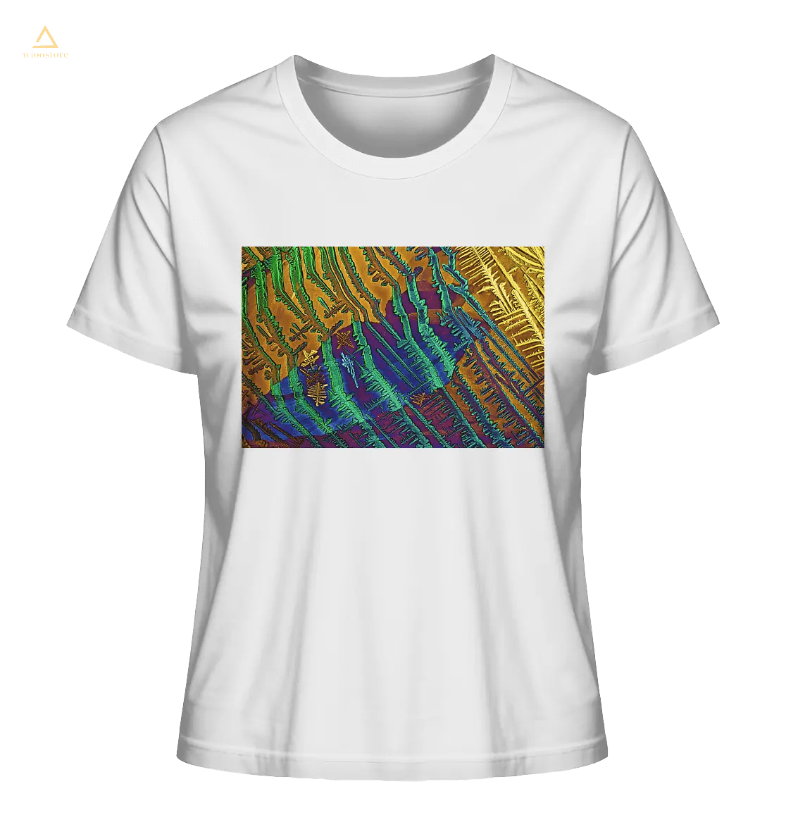  Mikrokristall Design Organic Shirt aus 100 % Bio-Baumwolle . Caesiumchlorid mit Kupfersulfat