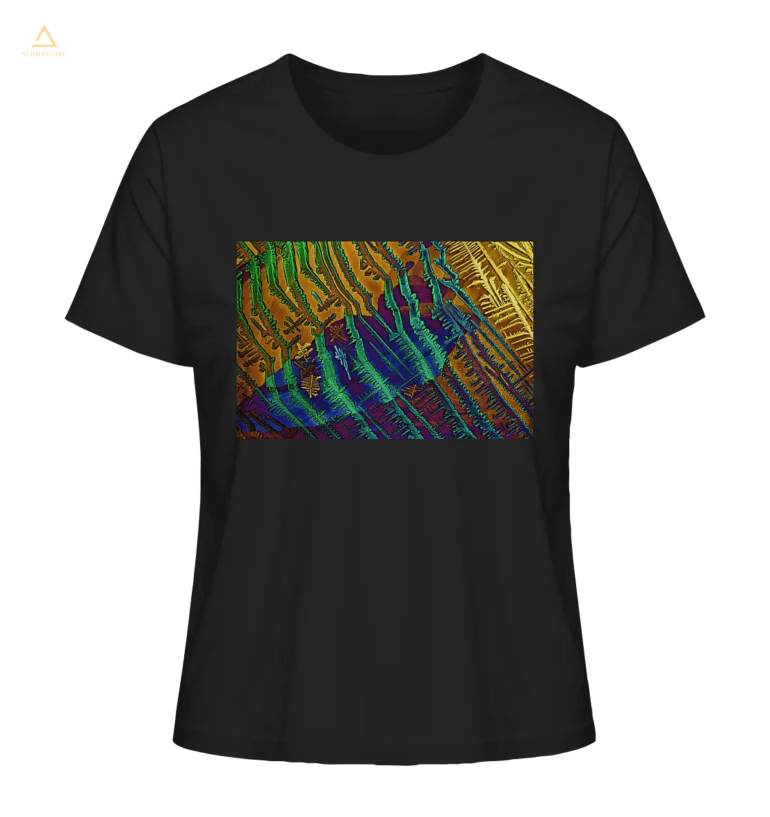  Mikrokristall Design Organic Shirt aus 100 % Bio-Baumwolle . Caesiumchlorid mit Kupfersulfat