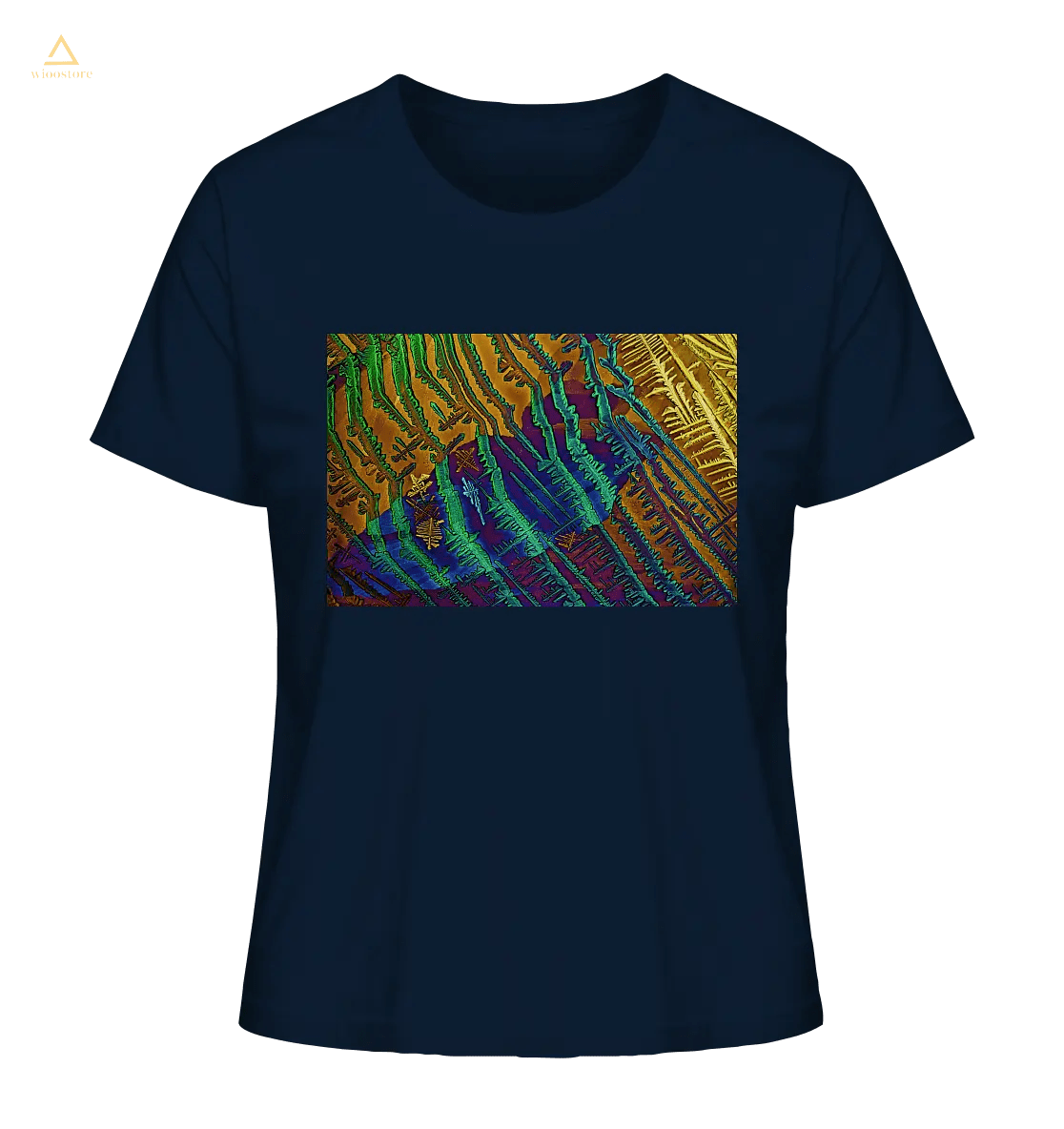  Mikrokristall Design Organic Shirt aus 100 % Bio-Baumwolle . Caesiumchlorid mit Kupfersulfat