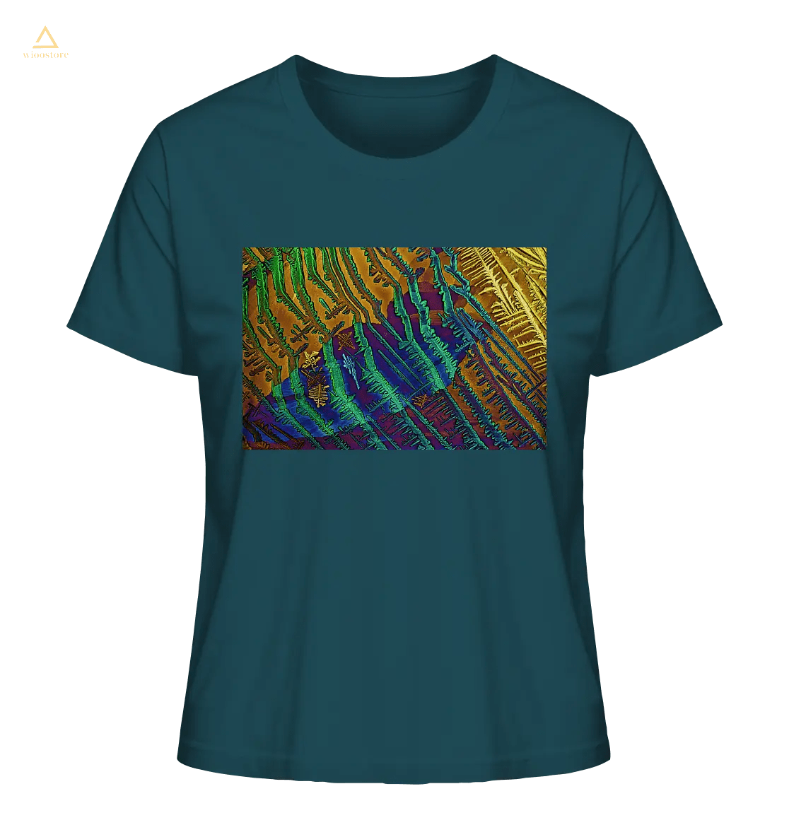  Mikrokristall Design Organic Shirt aus 100 % Bio-Baumwolle . Caesiumchlorid mit Kupfersulfat