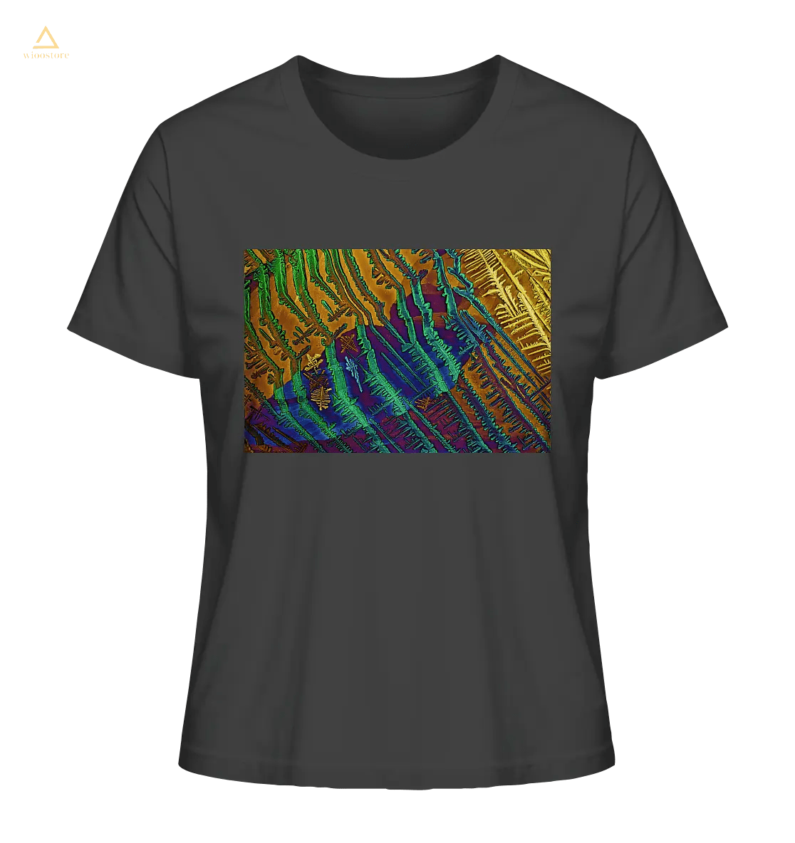  Mikrokristall Design Organic Shirt aus 100 % Bio-Baumwolle . Caesiumchlorid mit Kupfersulfat