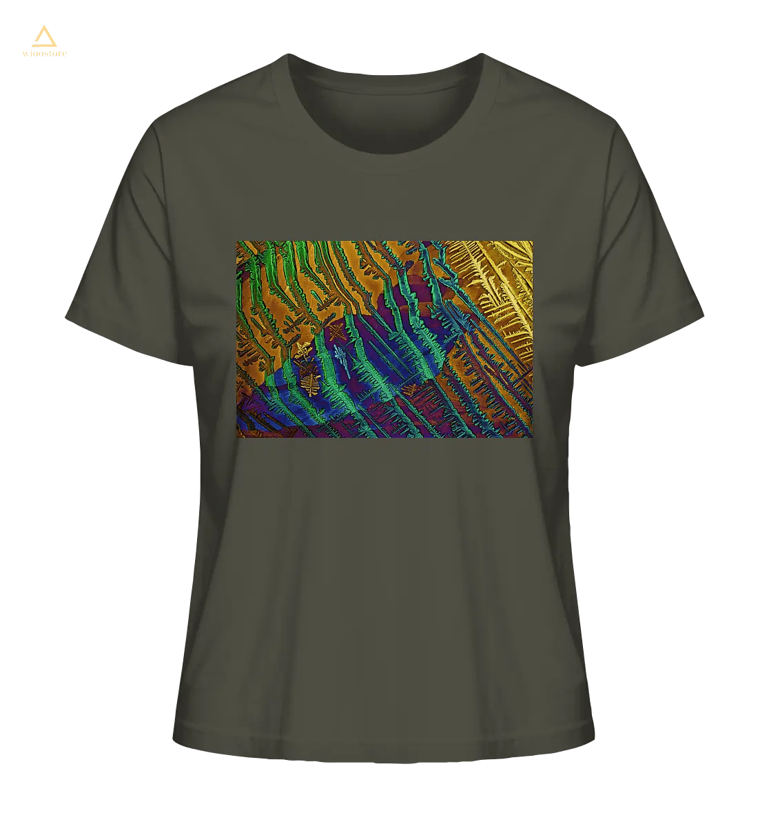  Mikrokristall Design Organic Shirt aus 100 % Bio-Baumwolle . Caesiumchlorid mit Kupfersulfat