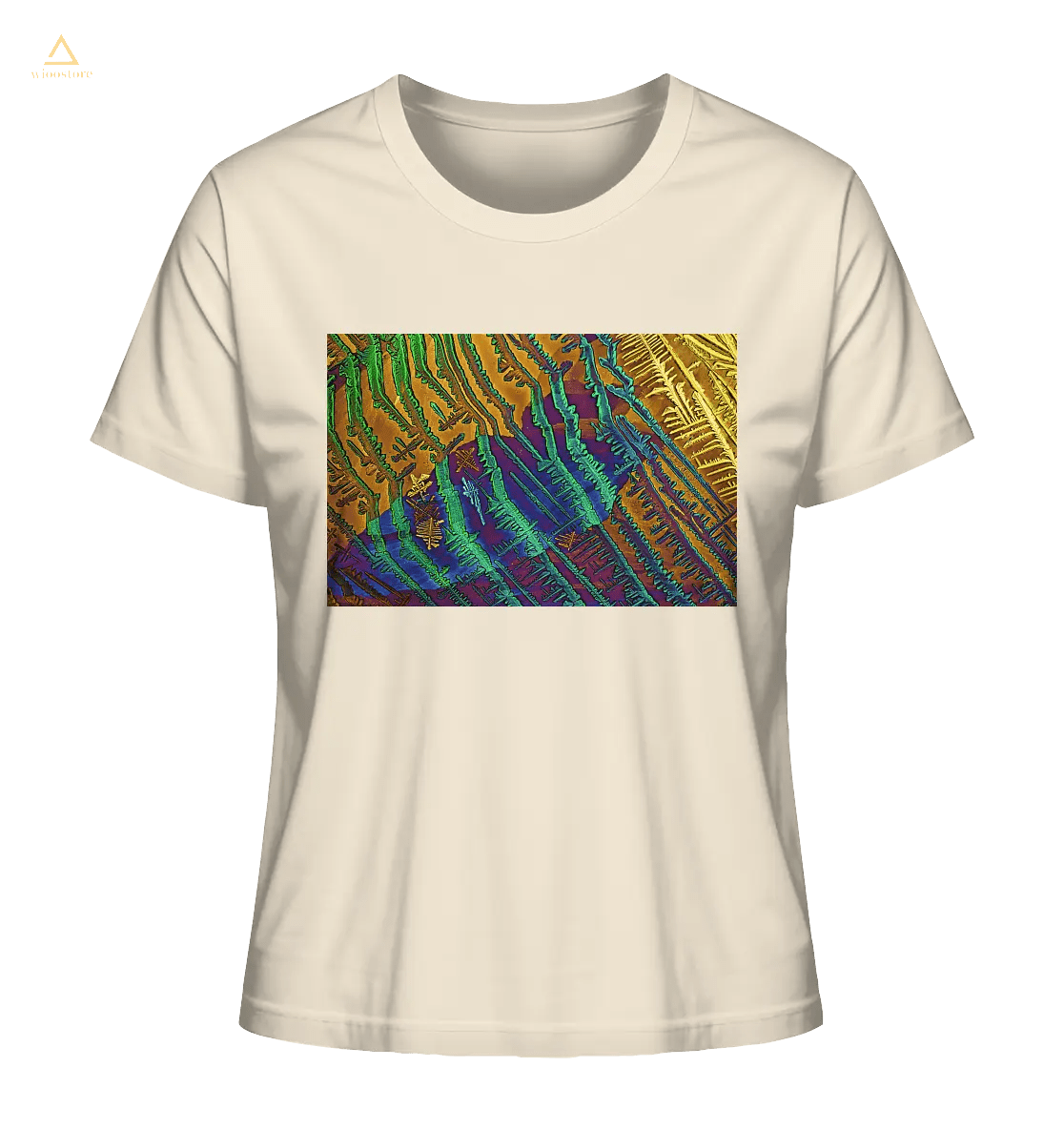  Mikrokristall Design Organic Shirt aus 100 % Bio-Baumwolle . Caesiumchlorid mit Kupfersulfat