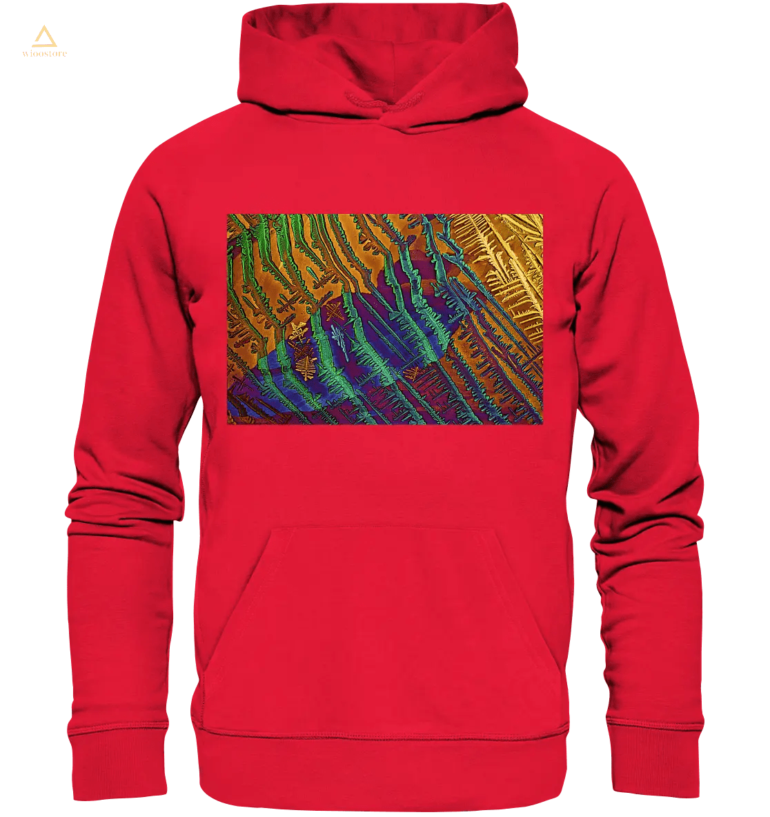 Mikrokristall-Design Premium Hoodie - Caesiumchlorid mit Kupfersulfat - wioostore.de - #unikat#