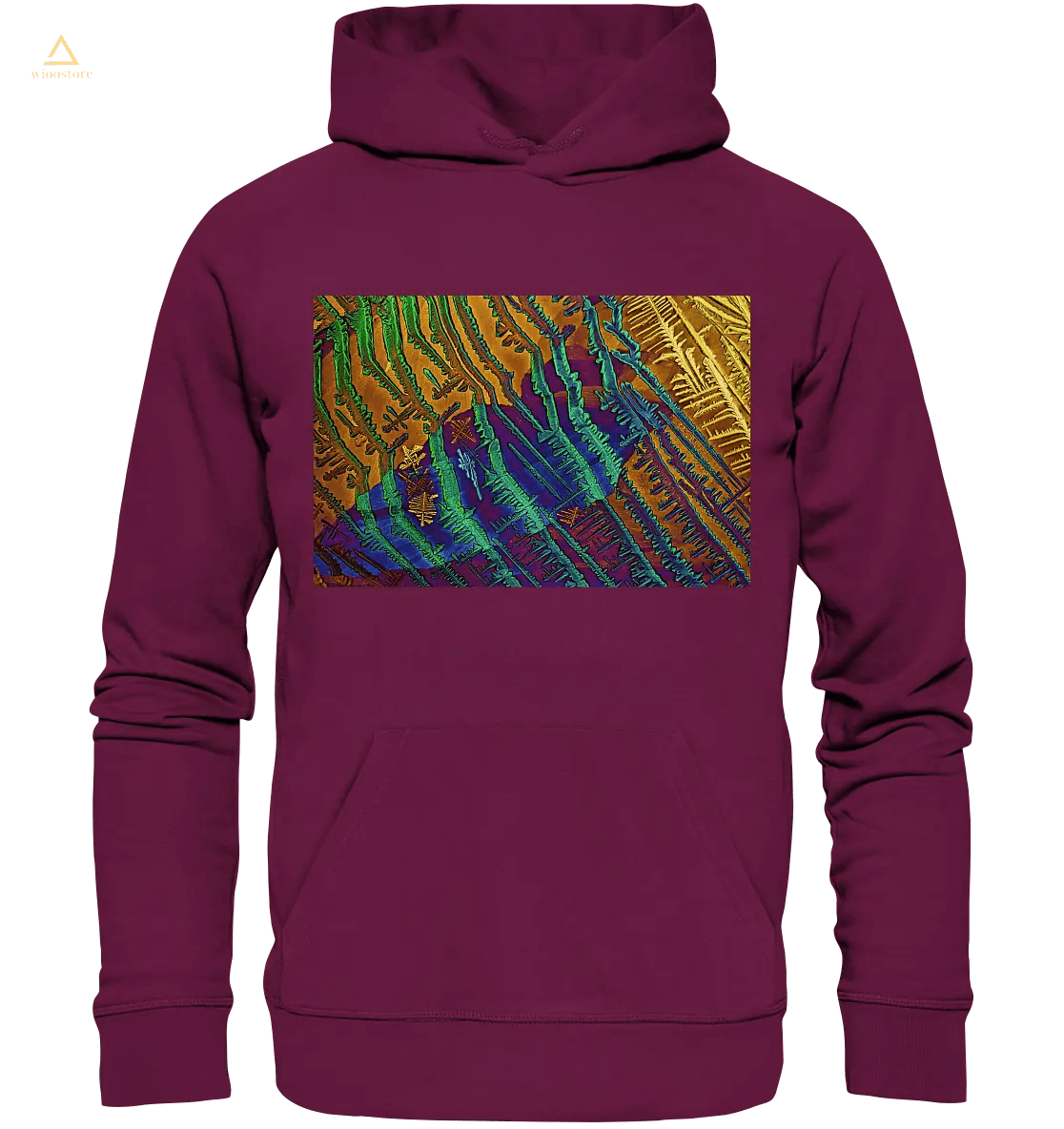 Mikrokristall-Design Premium Hoodie - Caesiumchlorid mit Kupfersulfat - wioostore.de - #unikat#