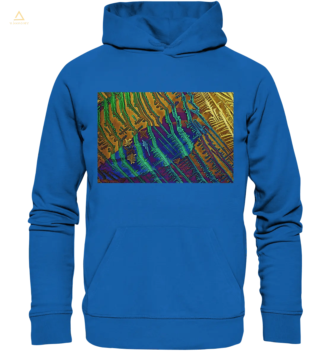 Mikrokristall-Design Premium Hoodie - Caesiumchlorid mit Kupfersulfat - wioostore.de - #unikat#