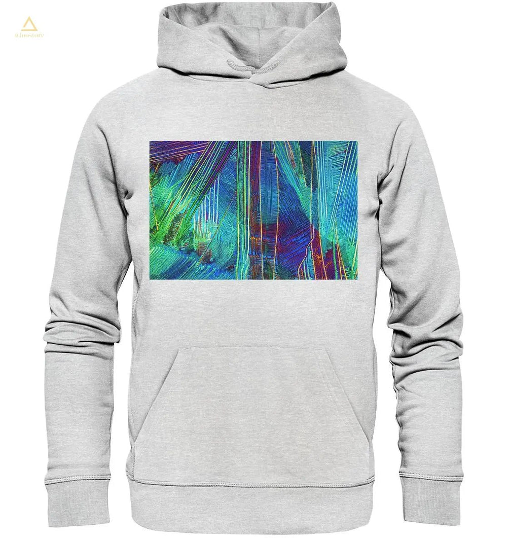 Mikrokristall-Design Premium Hoodie - Caesiumchlorid mit Kupfersulfat - wioostore.de - #unikat#