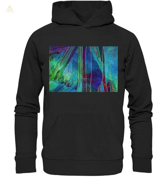 Mikrokristall-Design Premium Hoodie - Caesiumchlorid mit Kupfersulfat - wioostore.de - #unikat#