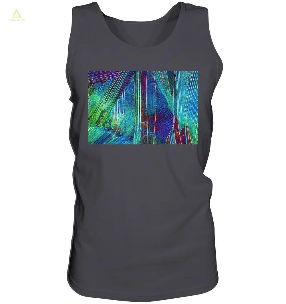 Caesiumchlorid mit Kupfersulfat – Mikrokristall-Tank-Top für Herren – Motiv 1 – Produktansicht 2