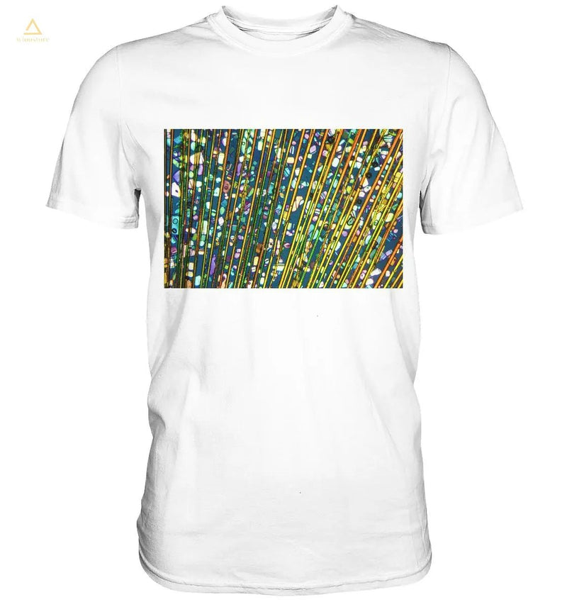 Microcrystal Design Shirt – Caesium chloride with copper sulfate in real microphotography