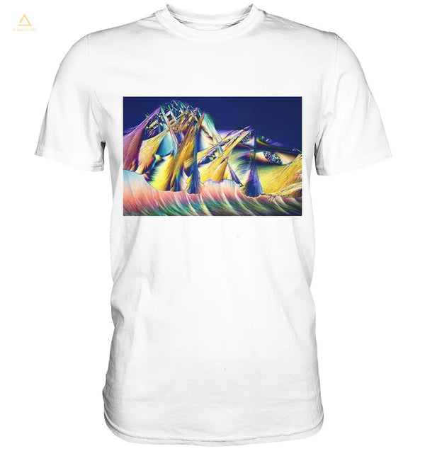 Mikrokristall Design Shirt – GABA + Zucker in echter Mikrofotografie