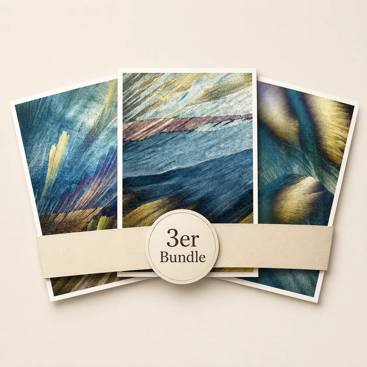 Harnstoff mit Resorcin – 3 Mikrokristall-Poster im Set