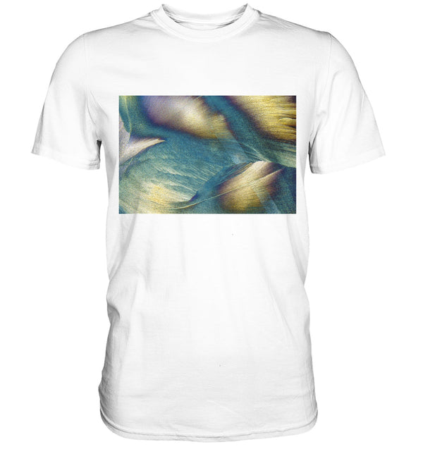 Mikrokristall Design Shirt – Harnstoff mit Resorcin in echter Mikrofotografie