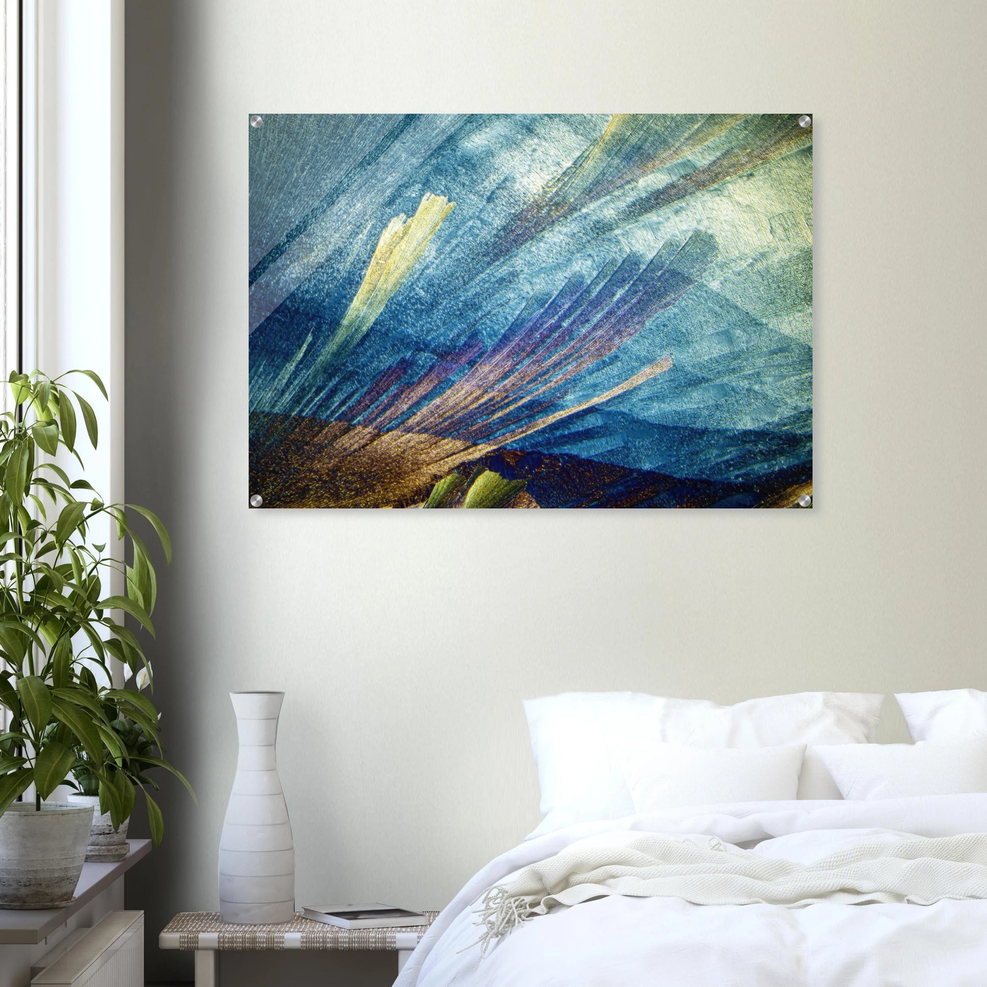 Harnstoff mit Resorcin als Mikrokristall-Wandbild auf Acrylglas – Produktansicht 7