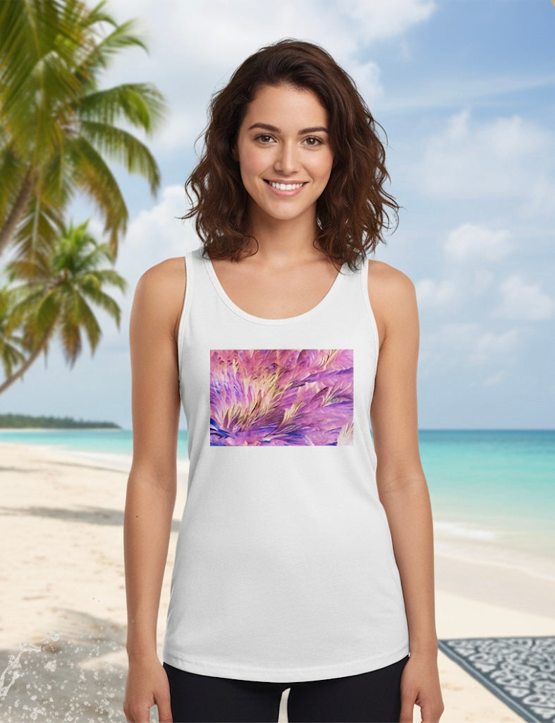Mikrokristall-Design Tank Top mit Mikrokristall Bild von Beta Alanin und L-Glutamin, Unikat im WiooStore
