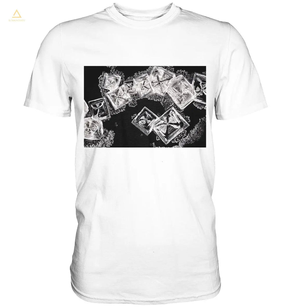Mikrokristall Shirt mit Kochsalz Design – echte Mikrofotografie