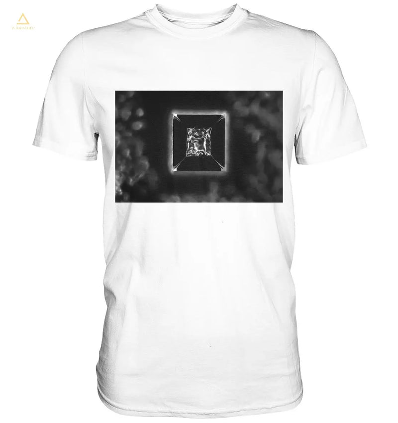 Microcrystal design shirt – table salt in real microphotography
