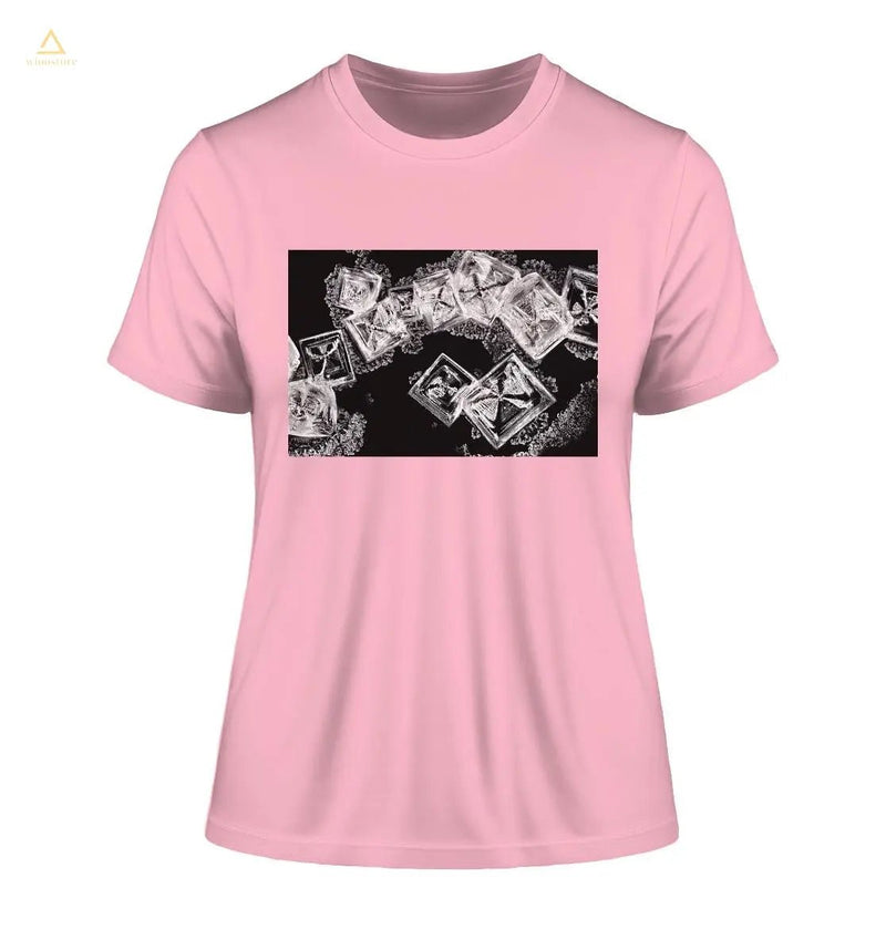 Kochsalz, Mikrokristalle im Dunkelfeld - Fitted Ladies Organic Shirt wioostore
