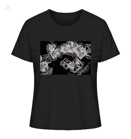  Mikrokristall Design Organic Shirt aus 100 % Bio-Baumwolle  - Kochsalz, Mikrokristalle im Dunkelfeld