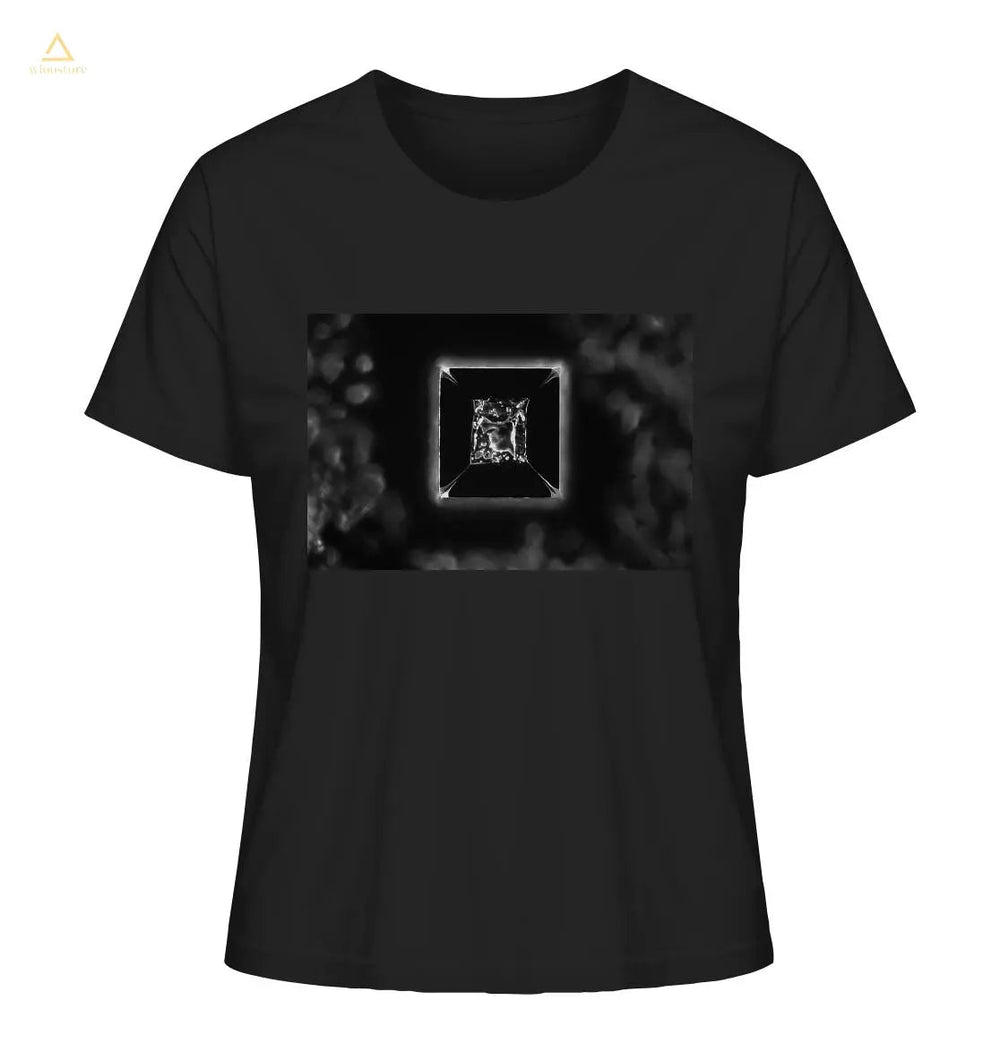 Mikrokristall Design Organic Shirt aus 100 % Bio-Baumwolle - Kochsalz, Mikrokristalle im Dunkelfeld