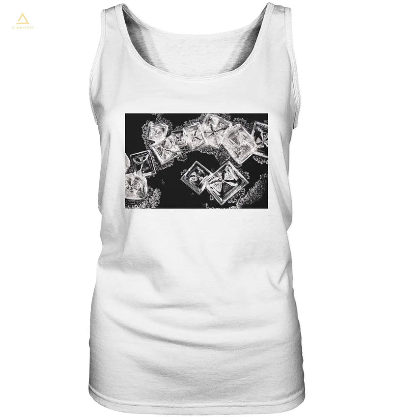 Microcrystal Design Tank Top - Table salt, microcrystals in the dark field