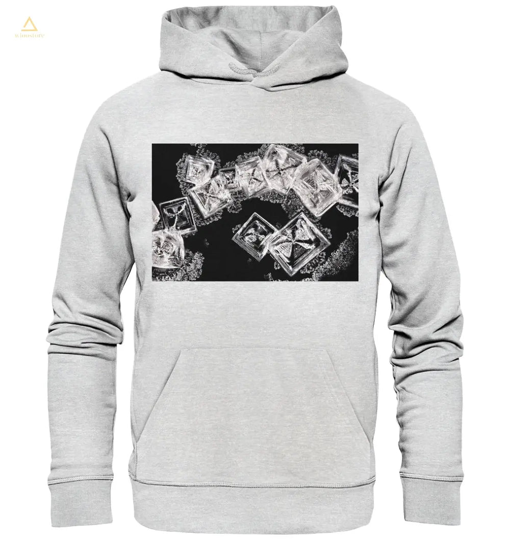 Mikrokristall-Design Premium Hoodie - Kochsalz, Mikrokristalle im Dunkelfeld - wioostore.de - #unikat#