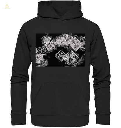 Mikrokristall-Design Premium Hoodie - Kochsalz, Mikrokristalle im Dunkelfeld - wioostore.de - #unikat#