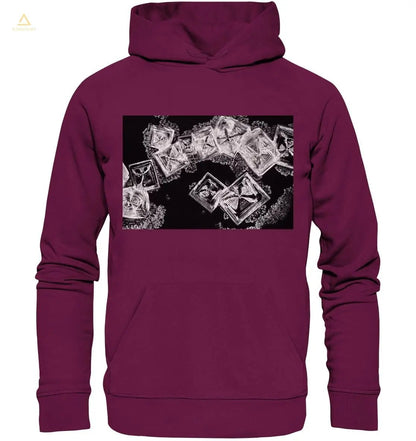 Mikrokristall-Design Premium Hoodie - Kochsalz, Mikrokristalle im Dunkelfeld - wioostore.de - #unikat#