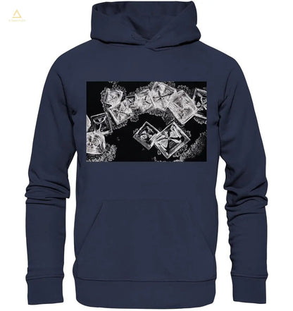 Mikrokristall-Design Premium Hoodie - Kochsalz, Mikrokristalle im Dunkelfeld - wioostore.de - #unikat#