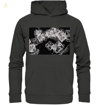 Mikrokristall-Design Premium Hoodie - Kochsalz, Mikrokristalle im Dunkelfeld - wioostore.de - #unikat#