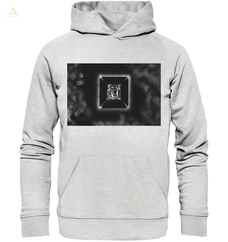 Microcrystal Design Premium Hoodie - Table salt, microcrystals in the dark field