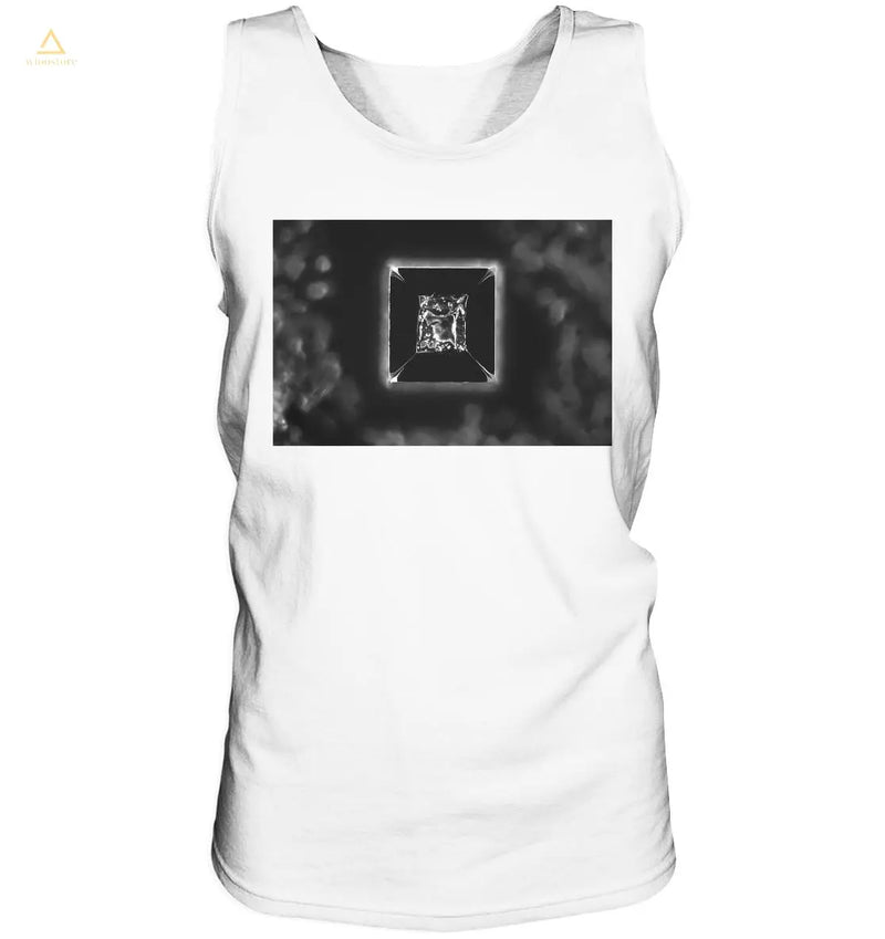 Microcrystal design tank top - table salt, microcrystals in the dark field