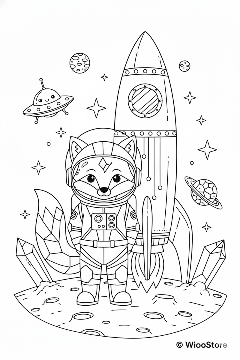 Microcrystal coloring page – Owl