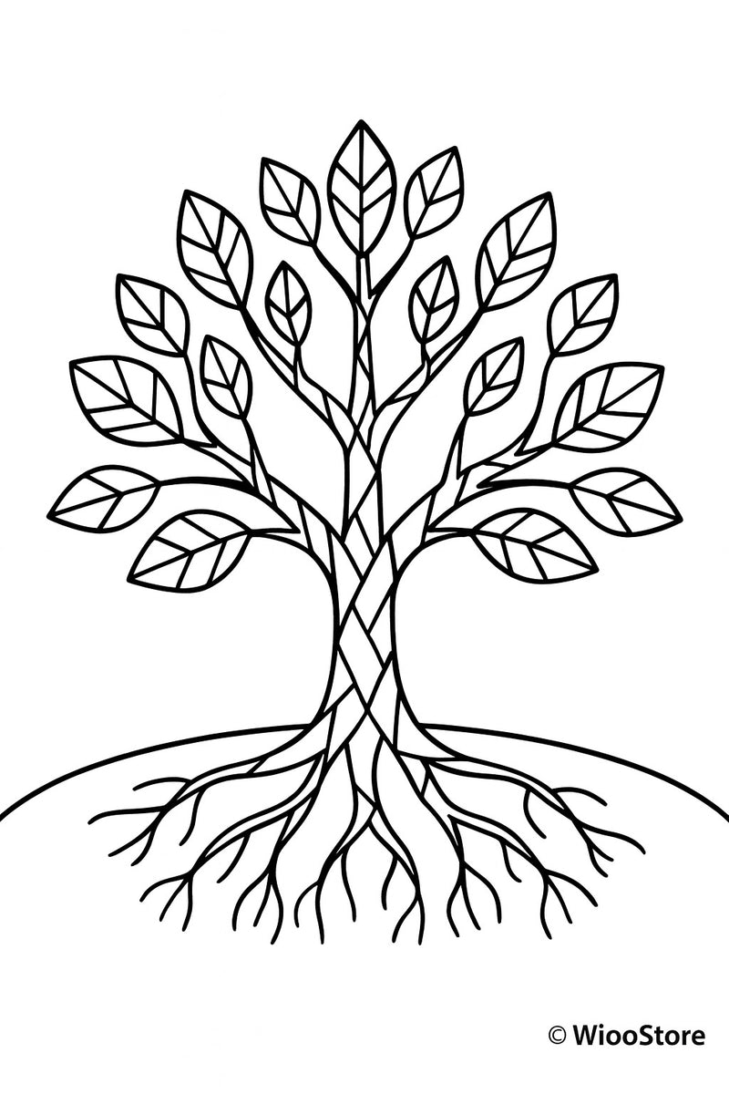 Microcrystal coloring page – Tree of Life