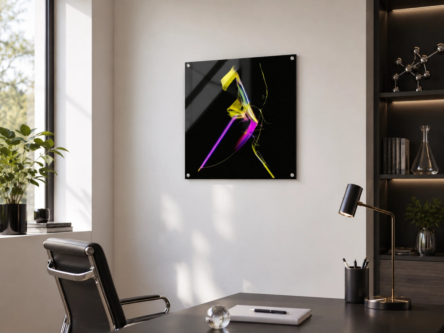 Mikrokristall Wandbild auf Acrylglas mit Zimtsaeure, wioostore
