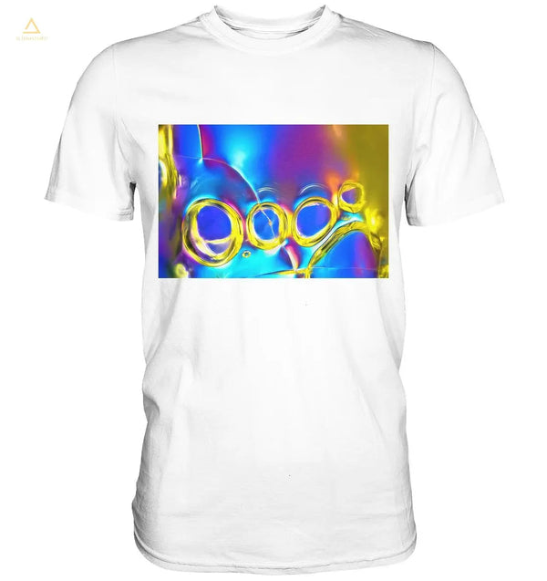 Mikrokristall Design Shirt – Optical Brightener in echter Mikrofotografie
