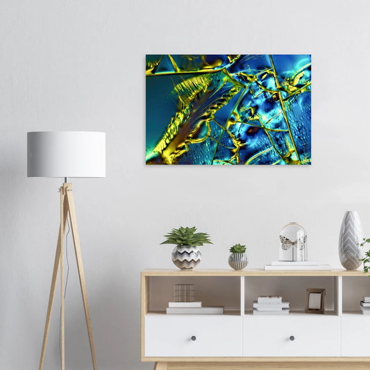 Optical Brightener als Mikrokristall-Wandbild auf Alu-Dibond